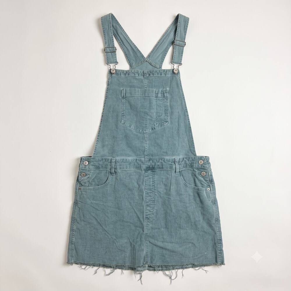 American Eagle Womens XL Cottagecore Y2K Casual Boho Corduroy Overall Mini Dress